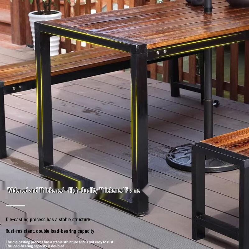 Outdoor Anti-Corrosion Wood Patio Dining Set