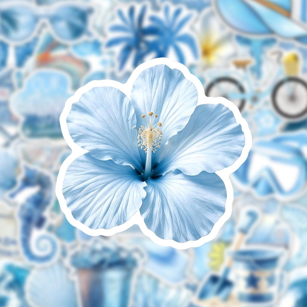 50Pcs/Set Ins Blue Sea . Summer Beach Series 01 Waterproof Stickers DIY Fashion Doodle Decals Stickers