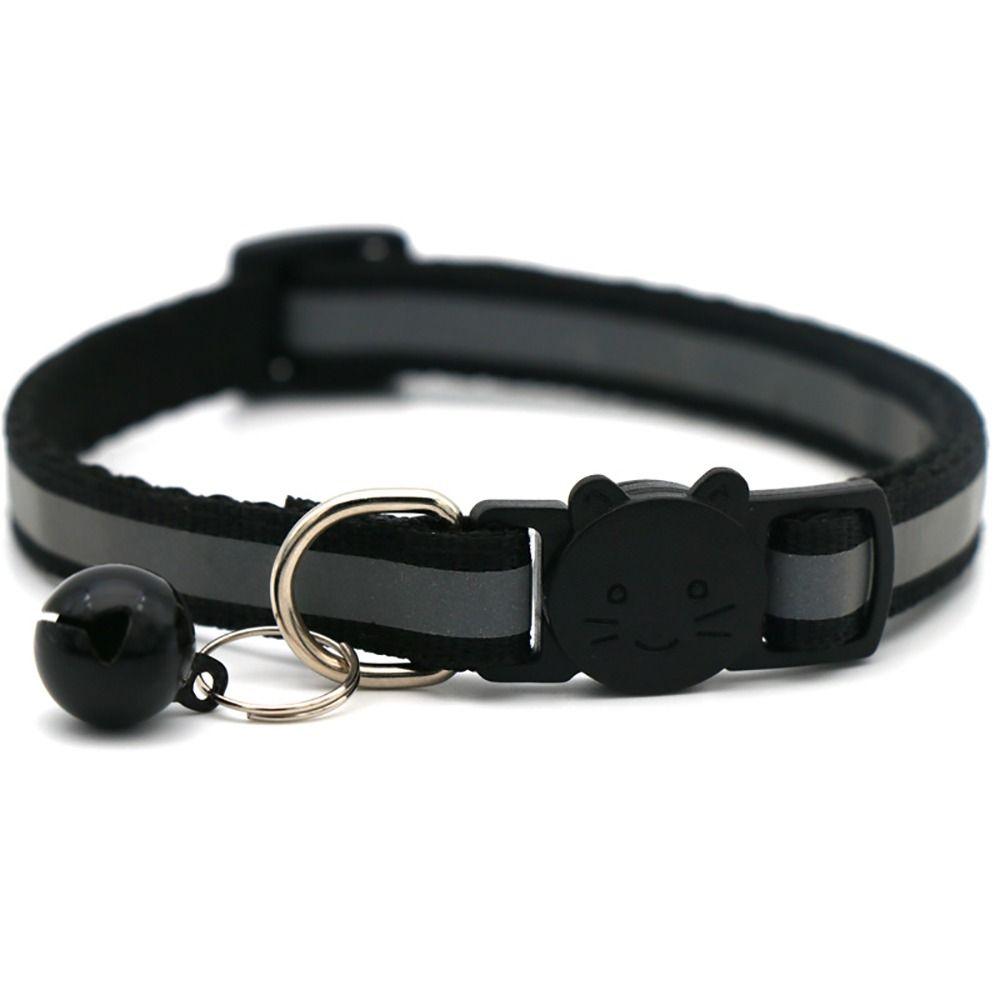 Adjustable Pets Collar with Bell Reflective Collar Trendy Cat Collar  Kitten Puppy