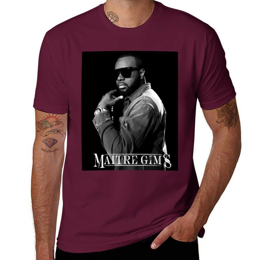 Black Maitre Gims Warano Style Tshirt Cute Tops Oversizeds Animal Prinfor Boys Plain T Shirts Men