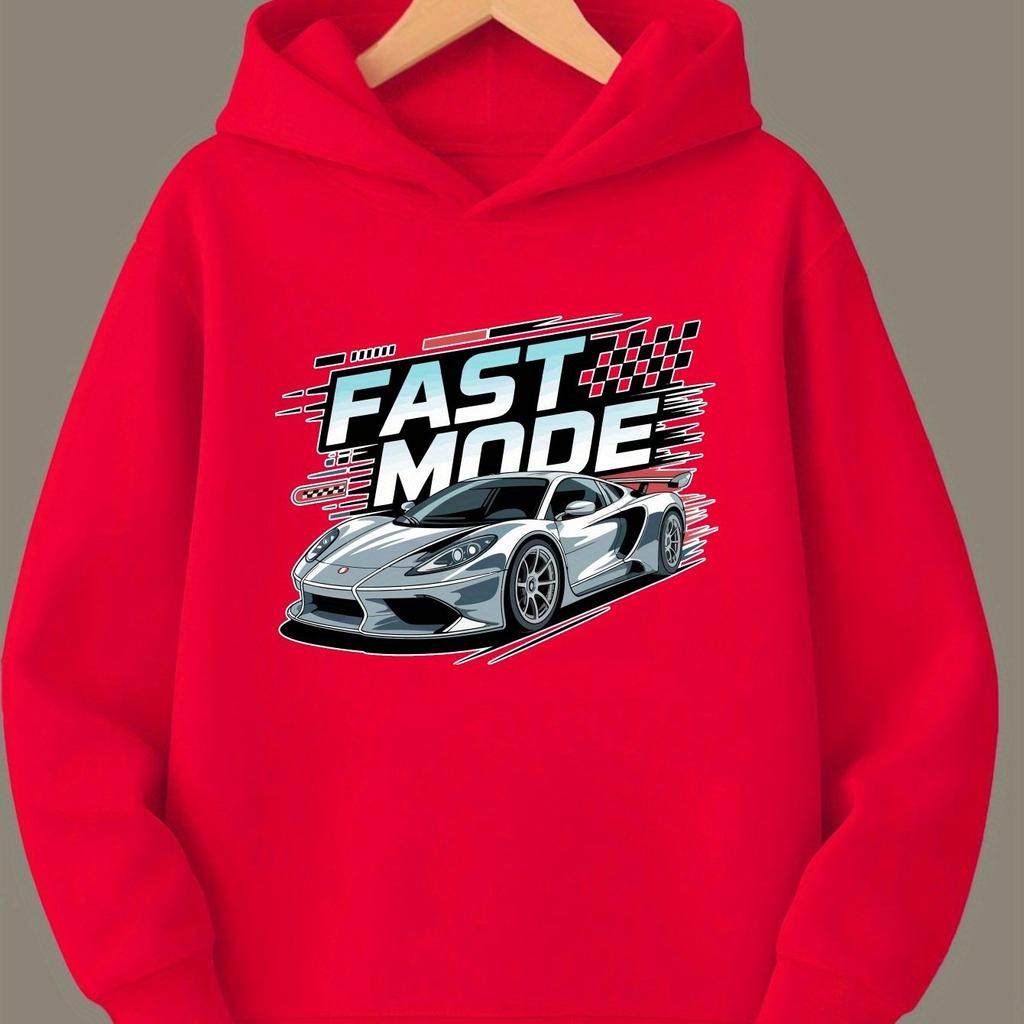Kids' Casual Hooded Sweatshirt (Autumn/Winter) – Trendy Hoodie with Front & Back Graphics for Boys and Girls