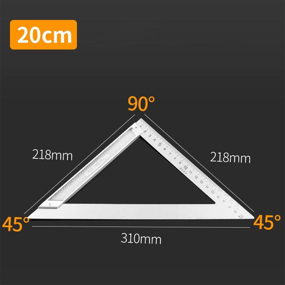 Measuring Tool Angle Square Ruler Double Sided Scale Triangle Ruler  Woodworking
