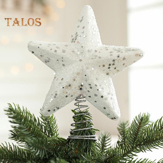 Рождественская звезда, верхушка для елки, блестящая звезда, украшение для рождественской елки, пластиковая звезда, украшение для декора рождественской елки