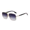 Box Sunglasses Men'S Personality Double Beam Sunglasses Metal Frame Retro Sunscreen Sunglasses