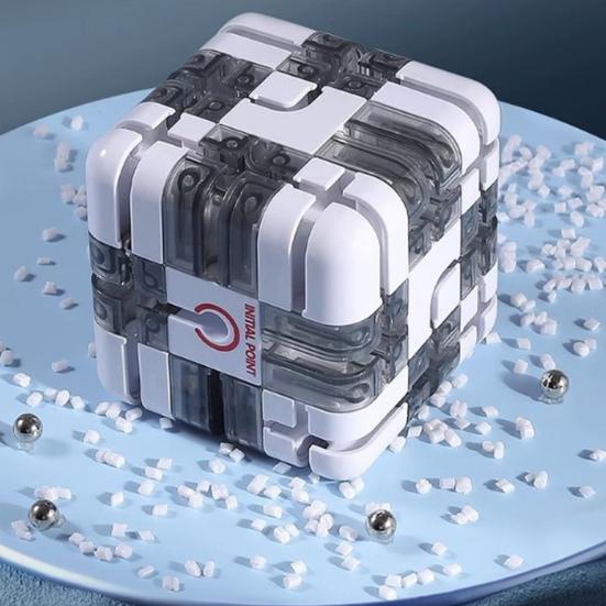 1/2 шт. 3D Головоломка Лабиринт Куб Головоломка 3x3 Лабиринт с перекатывающимся шариком Снятие стресса Тренировка логического мышления Ручной лабиринт с бусинами Обучающая игрушка