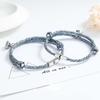 Simple Men Women Friendship Gifts Braided Rope Magnet Bracelet Fashion Jewelry Couple Bracelets