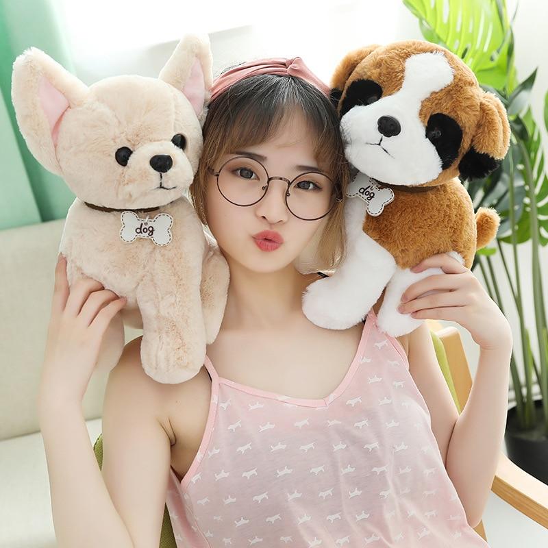 22/30/40 см Kawaii чихуахуа бульдог плюшевые игрушки прекрасная имитация животных куклы-собаки мягкие игрушки для детей подарок на день рождения