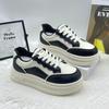 Popular Little White Shoes Women's 2025 Spring New Thick-soled Single Shoes Versatile Sports and Leisure Small Height-increasing Board Shoes