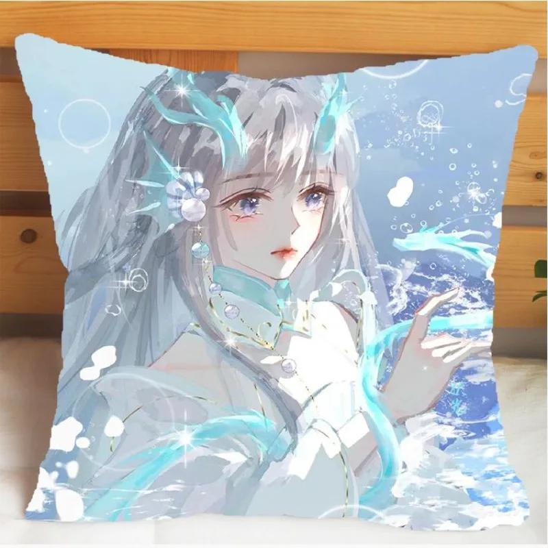 Arena of Valor Honor of Kings Xi Shi Подушка и наволочка Чехол для подушки-подушки Двусторонняя печать Плюшевые декоративные подушки 40x40см