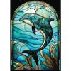 Abstract Sealife Stained Glass Pattern Art Poster Prints Canvas Painting Seahorse Manta Ray Whale Shark Dolphin Home Decor