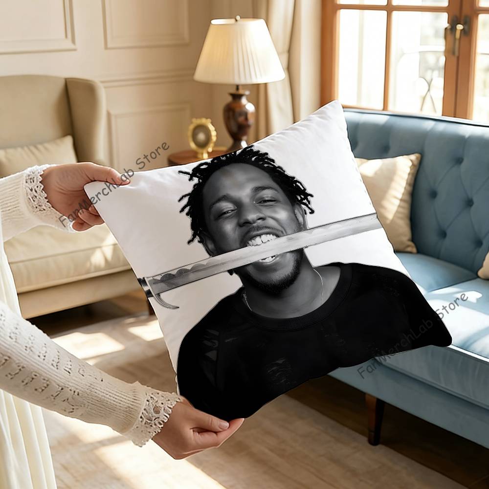 KKendrick Rapper IIamarS Pillow Covers Cartoon Sofa Decorative Home Doublesided Printing Short Plush Cute Cushion Cover