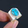 Blue Copper Turquoise Gemstone Ring Solid 925 Sterling Silver Oval Shape Gemstone Handmade Ring Jewelry Pleasant For Her