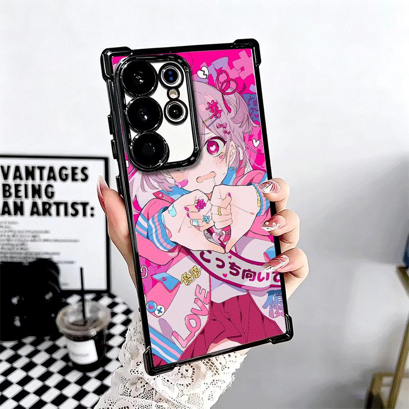Аниме Кавайная Девушка Ins Стиль Покрытие Чехол для Телефона Для Samsung Galaxy S24 S25 FE S26 Edge S23 Ultra S22 S21 Plus S20 Противоударный Airaba