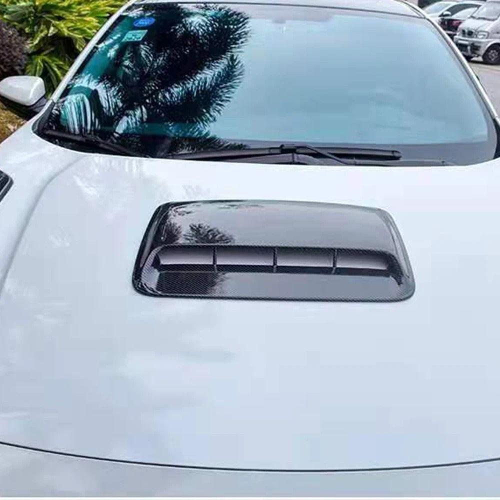 Universal Car Air Flow Intake Hood Carbon Fiber Automobile Air Intake Hood Auto Exterior