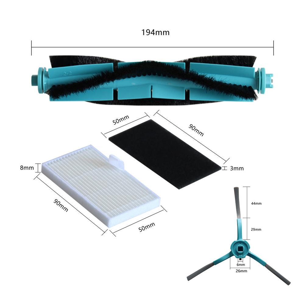 For MEDION X41 SW X42 SW+ MD 12034 Main Side Brush Filter Set Robot Vacuum Cleaner Parts Replacement Accessories Kit