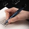 Hongdian M2 Mini Fountain Medium Soft Blue Slim Pocket Travel Pen Pen, Nib, Nib, Aluminum,
