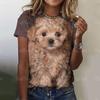 New Kawaii Cartoon Dog Print T-shirt  For Women Plus Size Top Women's Trending Clothing Fashion Short Sleeve Shirt Crew Top