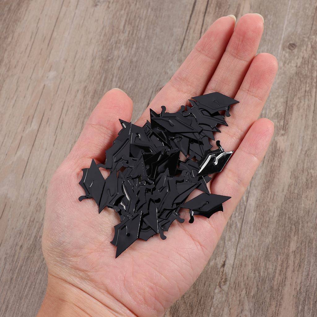 Graduation Party Confetti Doctoral Cap Design Vibrant Colors for Table Scatters Invitation Cards Decoration Table Confetti