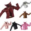 PU Leather Dolls Jacket DIY Female Clothes High Quality Casual Wear Coat  1/6 BJD Dolls/30cm Dolls