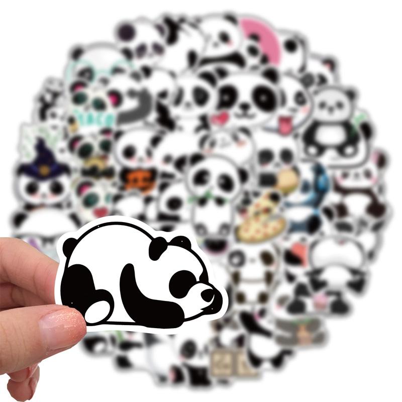 50Pc Skateboard Stickers Cute Fat Panda Stickers Skateboard Extreme Sports Stickers Trolley Case Guitar Mug Notebook Trend Stickers