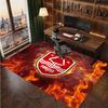 Nottingham Forest Football Print Crystal Velvet Rug, Comfortable Water Absorbent Non Slip Indoor Floor Carpet