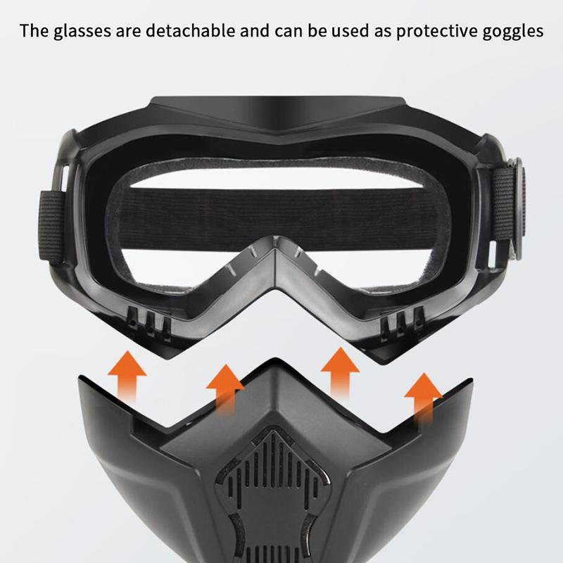 1 шт. Регулируемые мотоциклетные очки Пылезащитные очки для мотоцикла Дышащая маска для защиты всего лица для мотоцикла, внедорожного мотоцикла, мотокросса