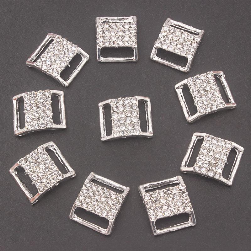 10pcs/20pcs Metal Buckle Belt Rhinestone Bikini Bra Decoration Diy Belt Loop Sewing Bag Accessories 15x12 Mm