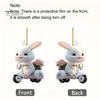 Bunny Christmas Ornaments Christmas Tree Ornaments Little Rabbit Pattern 2D Flat Acrylic Decorative Pendant Interior Rearview Mirror Hanging Ornament