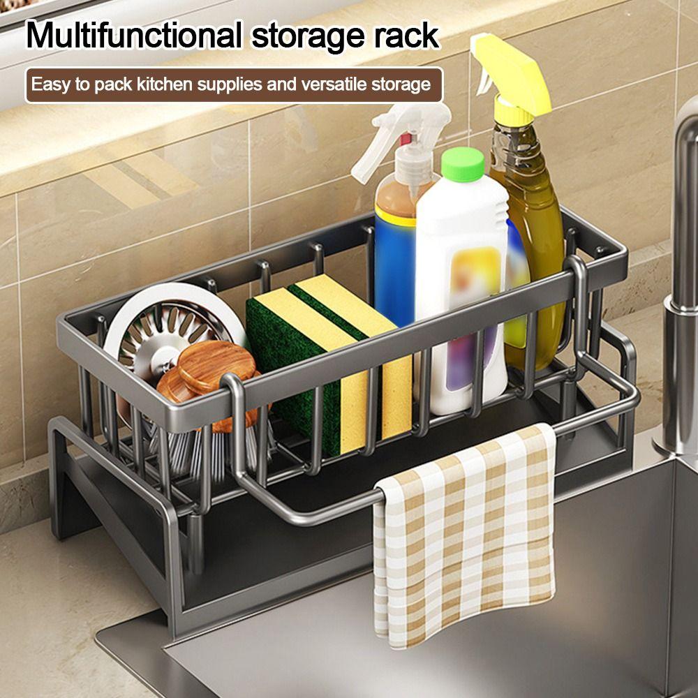 Rag Organizer Self-draining Sink Shelf ABS Soap Basket Bathroom Shampoo Shelves