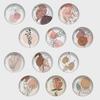 Geometric Rose Leaf Pattern Magnetic Fridge Glass Gem
