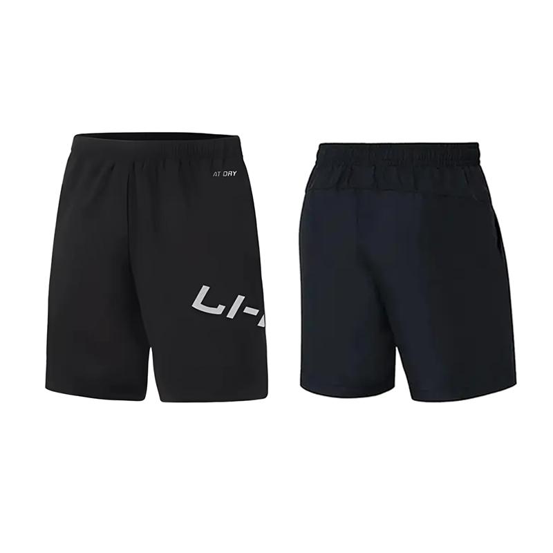 Li-Ning Модный тренд с принтом логотипа letter Быстросохнущие Дышащие Удобные Универсальные Повседневные шорты Мужские шорты YKSV113-1+YKST119-1