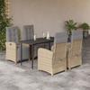 VidaXL Garden Dining Set with Cushions 5 Pcs, Patio Chairs and Table, Terrace Furniture, Modern, Beige 3212586