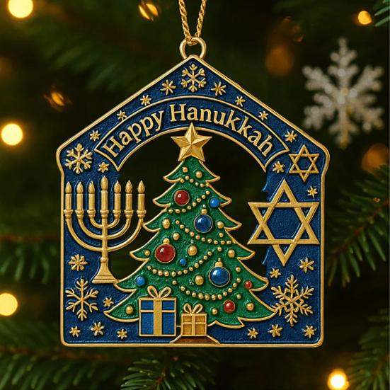 Счастливой Хануки Рождественское украшение на елку Акриловое Еврейское Ханука Рождественские украшения Духовные подарки для мужчин женщин взрослых