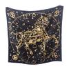 HERMES H002857S 15 Scarf Black Silk Women