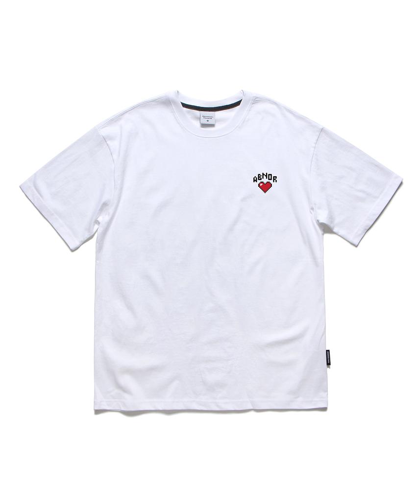 ABNORMALTHING Heart Oversized T-Shirt White
