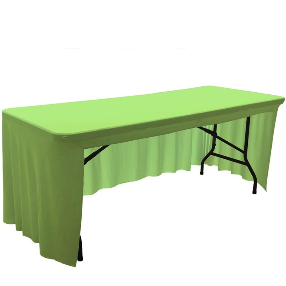 Solid Color Spandex Stretch Tablecloth Rectangular Dustproof Table Cover Washable Elastic Exhibition Table Decor Banquet