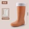 Tall tube fashion rain shoes female adult water boots long tube waterproof non-slip outdoor rainforest boots