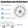 Gravity Fresh Water Fill Hatch RV Accessories 80mm Inlet Filter Lockable For RV Boat Camper Trailer White Caravan Accessories