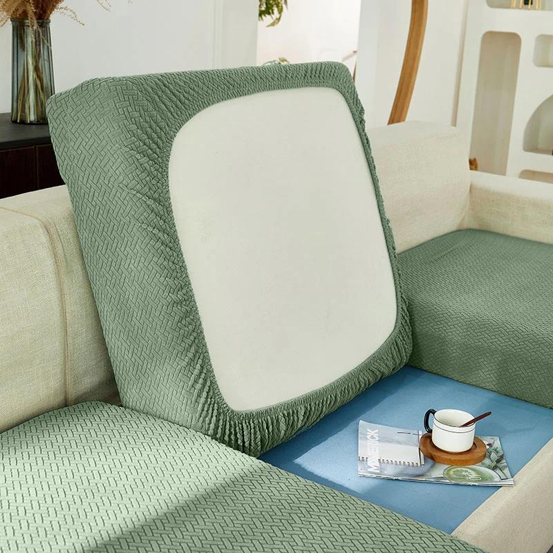 Jacquard Sofa Seat Cushion Cover Furniture Protector Covers For Living Room Washable Stretch Sofas Cover Sofa Slipcovers