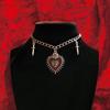 Готические украшения, персиковое сердце, цветок, крест, кулон, ожерелья, винтажное колье с шипами
