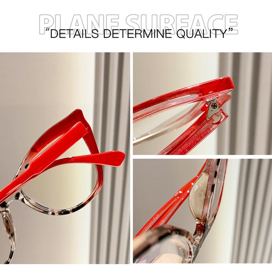 Модные очки для женщин ретро кошачьи глаза анти-синий свет плоские линзы цветные блоки персонализированная оправа для очков