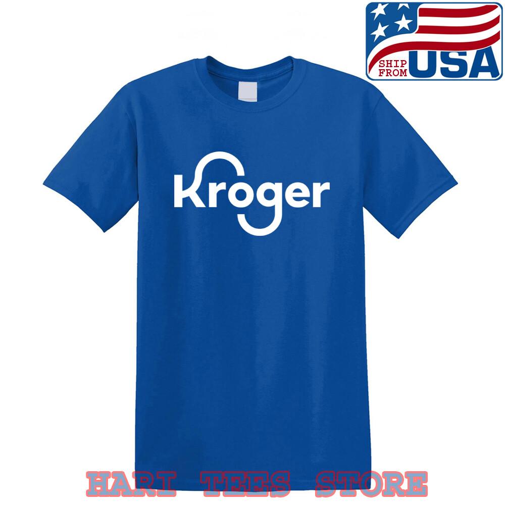 Магазин Kroger Белая Королевский синий Размер от S до 5XL Унисекс Футболка
