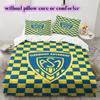 Постельное белье с узором Leeds United, Комплект с одеялом, Пододеяльник, Наволочка, Домашний подарок на день рождения (1*пододеяльник+2*наволочка, без наполнителя)