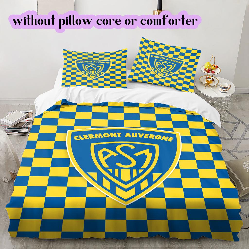 Постельное белье с узором Leeds United, Комплект с одеялом, Пододеяльник, Наволочка, Домашний подарок на день рождения (1*пододеяльник+2*наволочка, без наполнителя)
