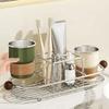 Waterproof Toothpaste Rack Stainless Steel Cutlery Storage Rack Toothbrush Holder  Desktop