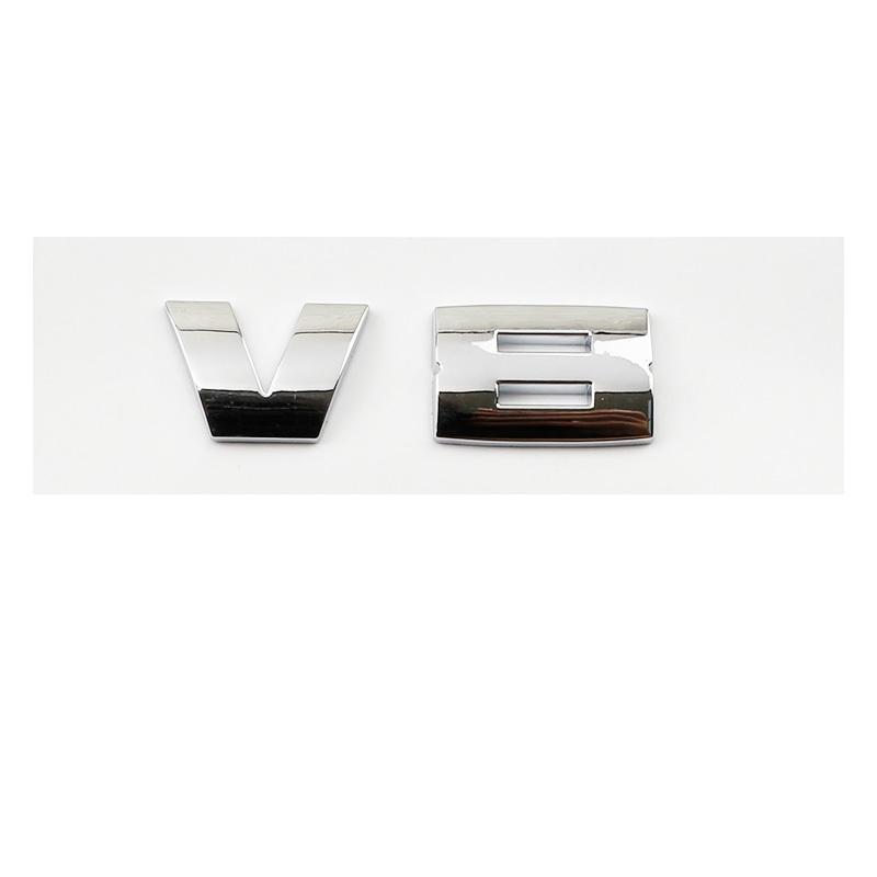 NEW ABS V6 V8 V12 logo Side rear trunk emblem black silver logo sticker Decal Replacement for BMW DL8