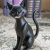 Скульптура Злорадный Кот 3D Печатная Ухмыляющаяся Черная Статуэтка, Сидящая Фигурка, Темный Уникальный Ведьмин Стиль Декор для Стола Скульптура, Хэллоуин Декоративная