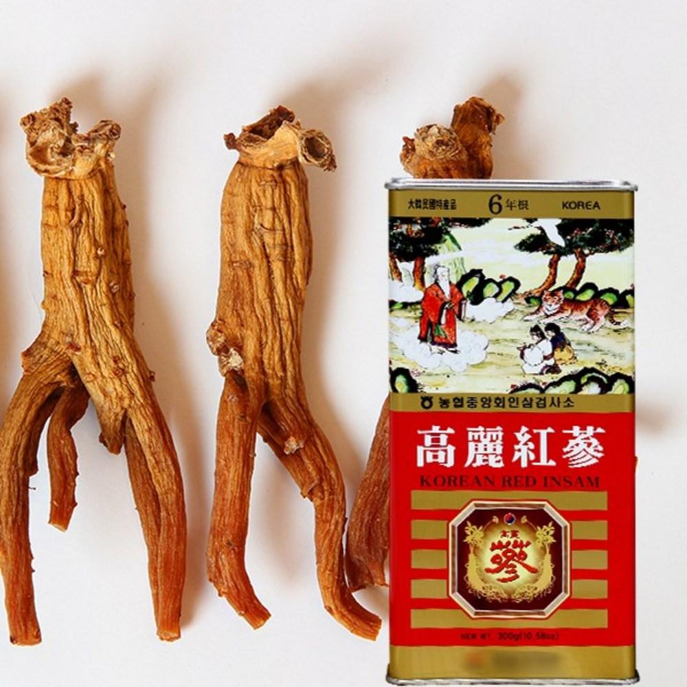 6-Year-Old Canned Red Ginseng, Red Ginseng 300g, Dried Red Ginseng, Dried Red Ginseng (Small, Medium, Large, Extra Large) 1 pcs