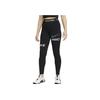 Nike Pro Logo Print High-Waisted Slim Fit Leggings Women Leggings Black DX0080-010