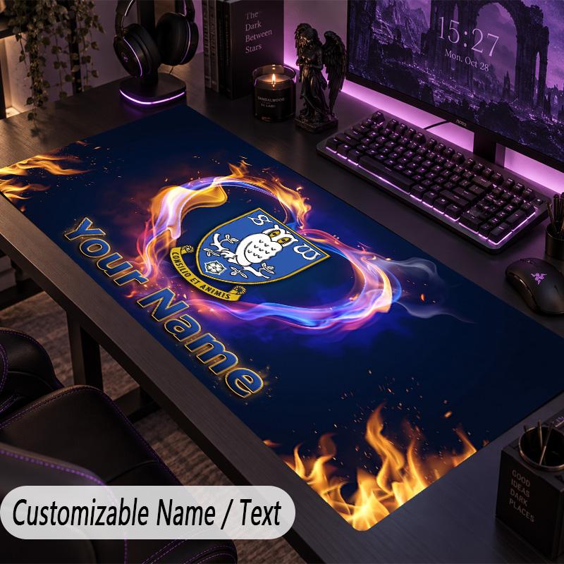 Large Mouse PadSheffield Wednesday FC Custom Name Text Personalized Desk Mat Non Slip Gaming Pad